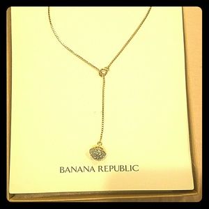 Long Banana Republic larait style necklace.